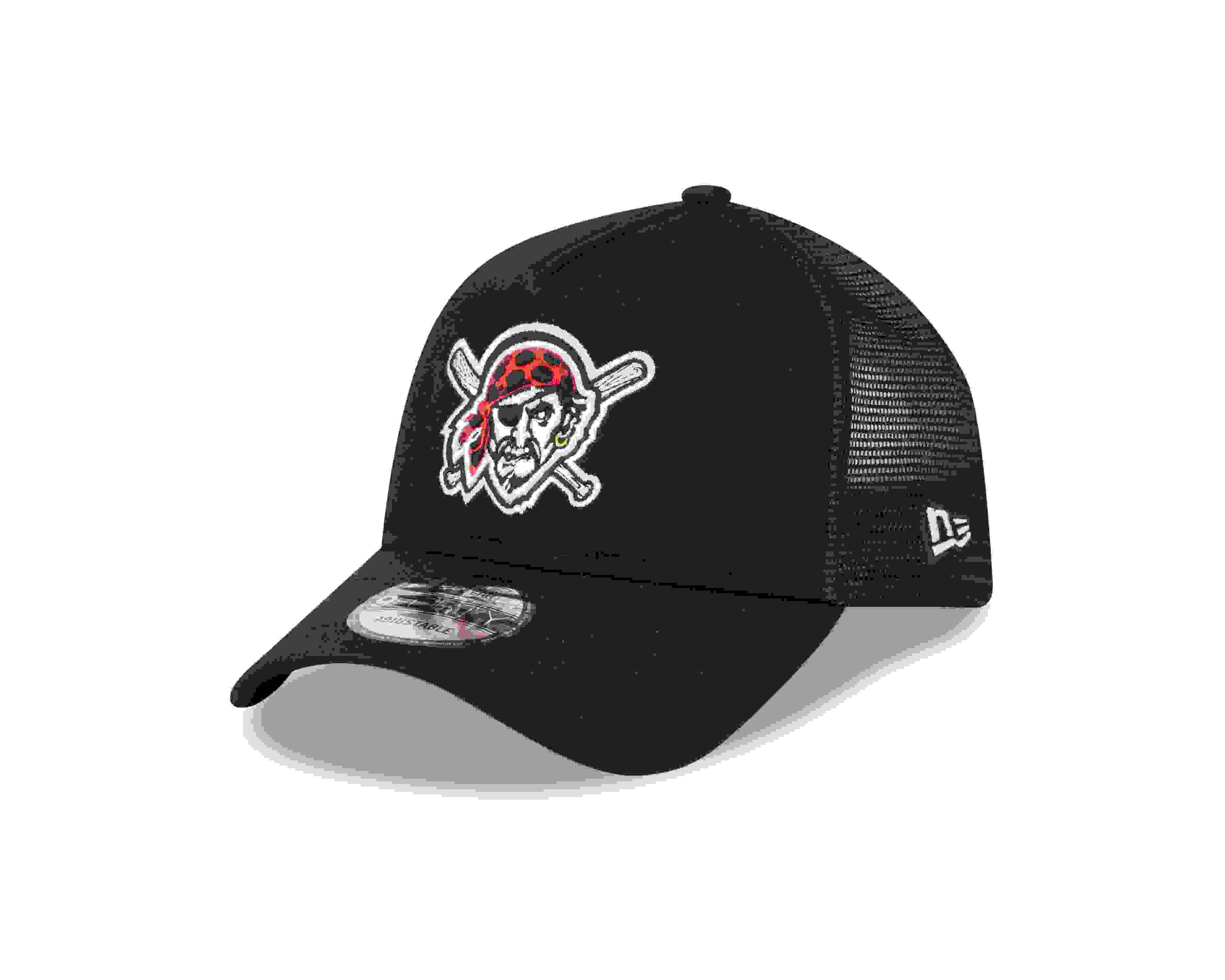 New Era Pittsburgh Pirates 9FORTY A-Frame Trucker Black Snapback Hat